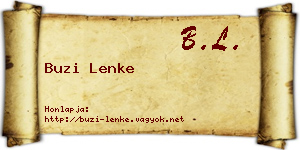 Buzi Lenke névjegykártya